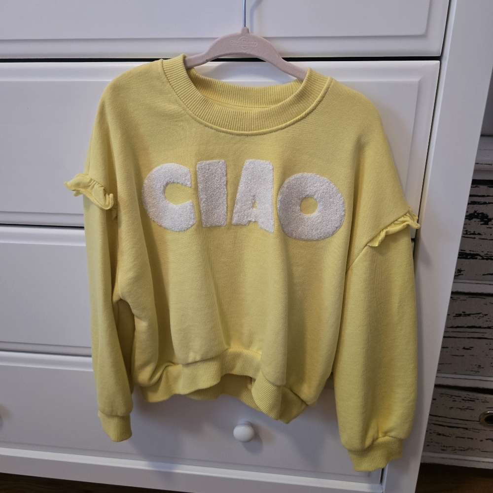 Yellow 'CIAO' Sweatshirt from Grayson Mini 5T